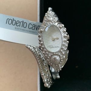 ROBERTO CAVALLI “Eva” Hinged Bracelet Watch